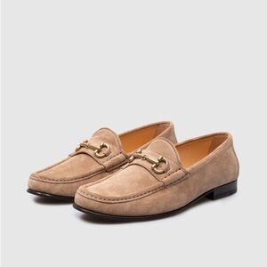 Brunello Cucinelli Beige Suede Bit Loafers - EUR 40 / 8 US